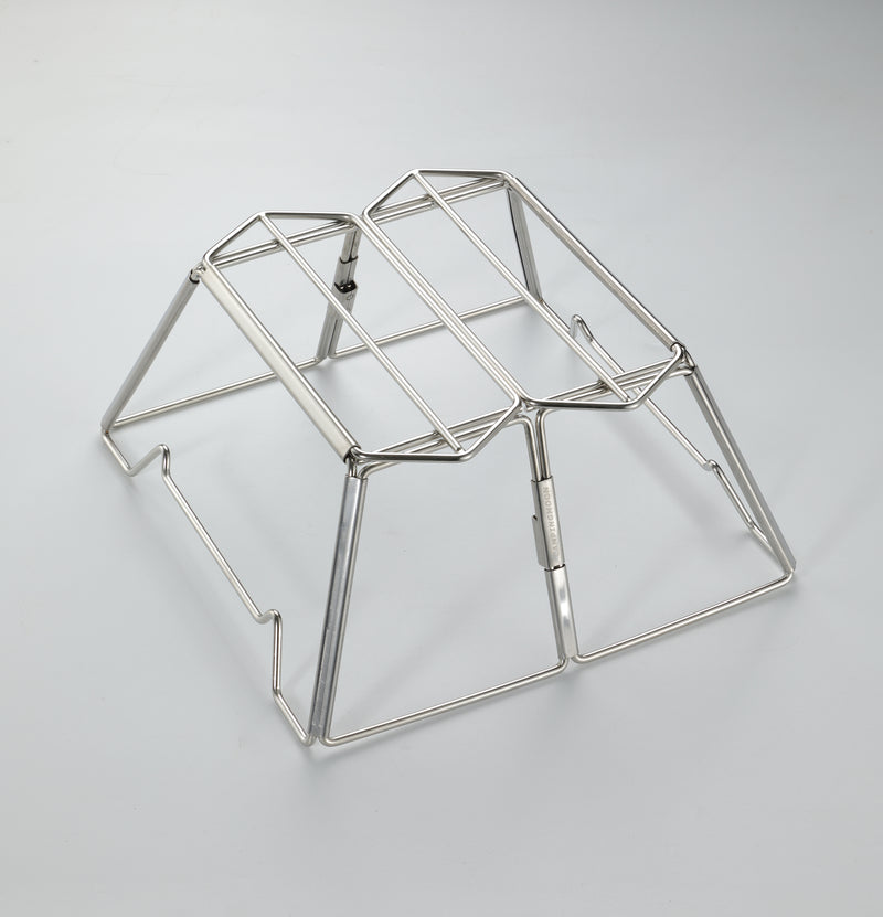 Load image into Gallery viewer, MT-2-ST Collapsible Stainless Steel Campfire Cooking Stand Trivet for Outdoor Camping