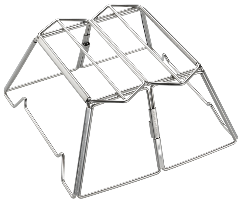 Load image into Gallery viewer, MT-2-ST Collapsible Stainless Steel Campfire Cooking Stand Trivet for Outdoor Camping