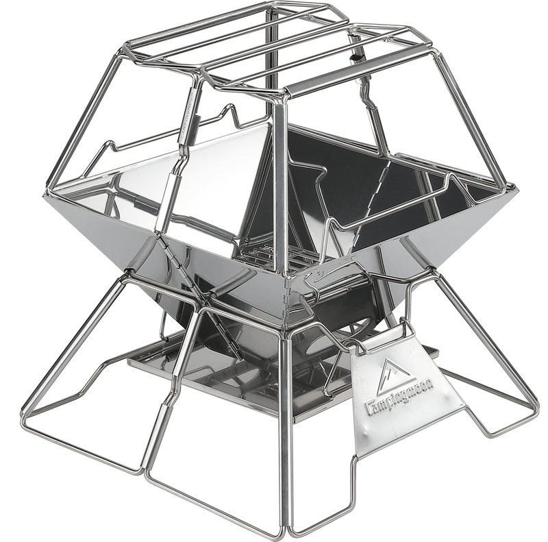 Load image into Gallery viewer, MT-2-ST Collapsible Stainless Steel Campfire Cooking Stand Trivet for Outdoor Camping