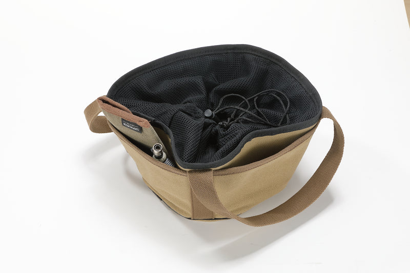 Load image into Gallery viewer, DO-27-BK Dutch Oven Bag for 8-inch Dutch Oven w/o Feet Canvas Extra Thick Round Cooking System Storage Bag Stock Pot Case