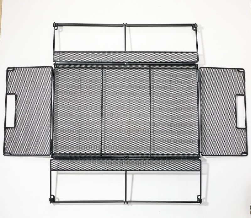Load image into Gallery viewer, CK-51BK Folding Metal Storage Box | 2-Unit Diamond Mesh Collapsible Storage Crate