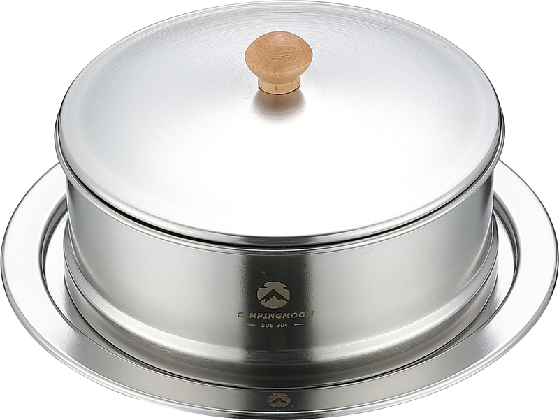 Laden Sie das Bild in Galerie -Viewer, S363 Stainless Steel Camping Steamer Set