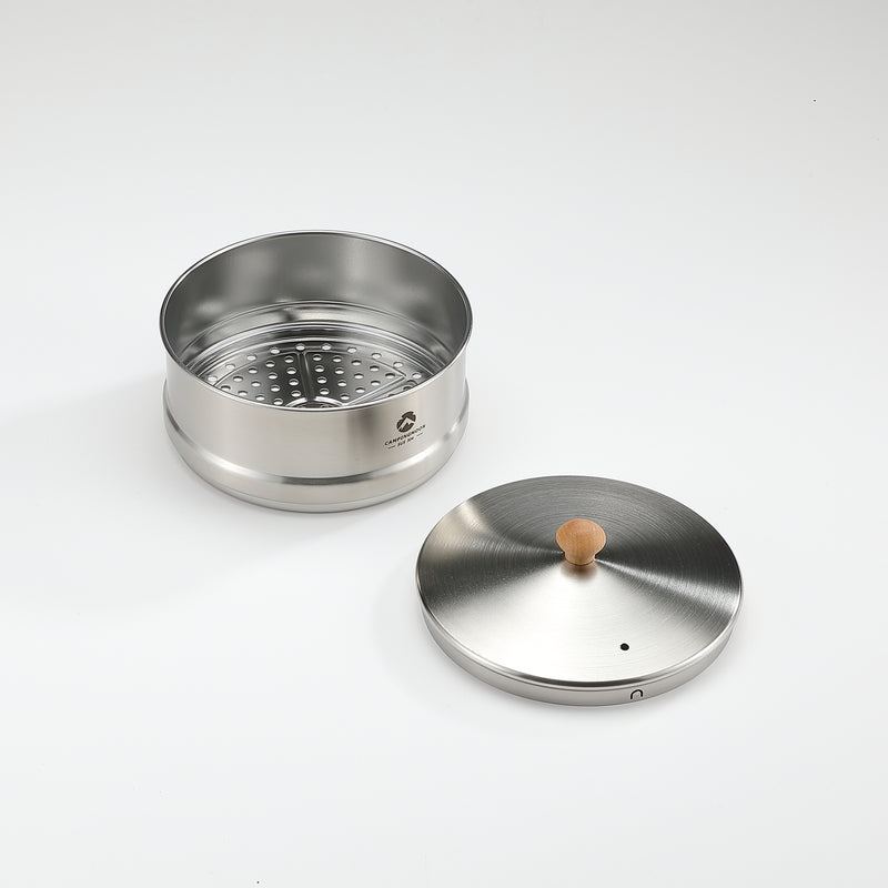 Laden Sie das Bild in Galerie -Viewer, S363 Stainless Steel Camping Steamer Set