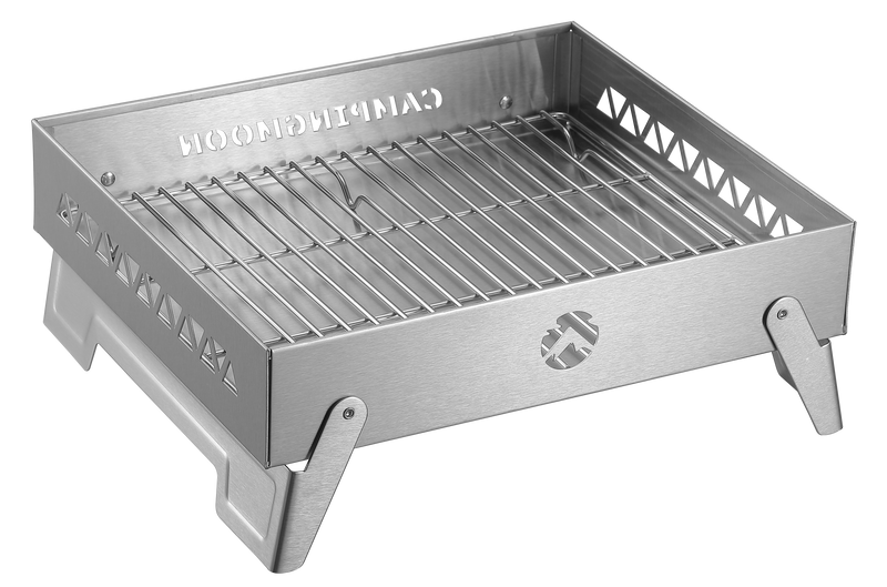 Load image into Gallery viewer, MT-6-LT Portable Small Charcoal Grill Fire Pit, Stainless Steel, Outdoor Cooking