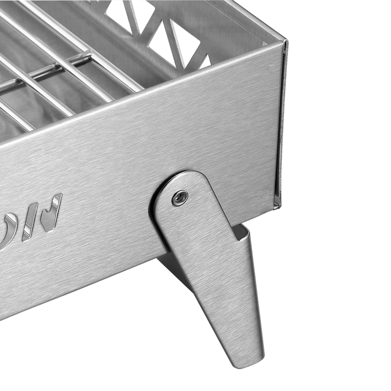 Load image into Gallery viewer, MT-6-LT Portable Small Charcoal Grill Fire Pit, Stainless Steel, Outdoor Cooking