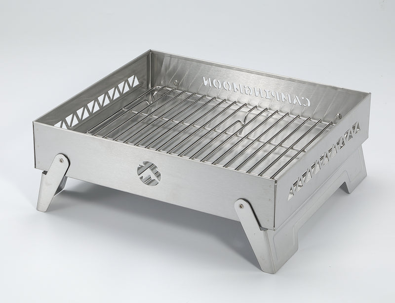 Load image into Gallery viewer, MT-6-LT Portable Small Charcoal Grill Fire Pit, Stainless Steel, Outdoor Cooking