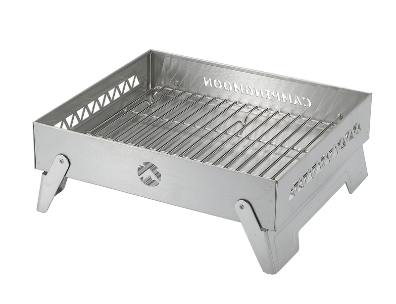 Load image into Gallery viewer, MT-6-LT Portable Small Charcoal Grill Fire Pit, Stainless Steel, Outdoor Cooking