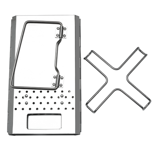 MT-19 Charcoal Chimney Starter, Foldable Stainless Steel BBQ Grill