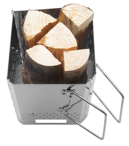 MT-19 Charcoal Chimney Starter, Foldable Stainless Steel BBQ Grill