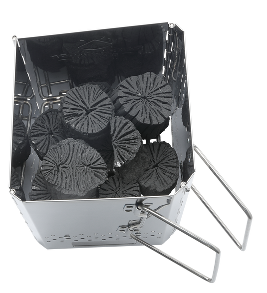 MT-19 Charcoal Chimney Starter, Foldable Stainless Steel BBQ Grill