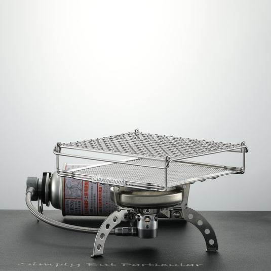 US-1615 Stainless Steel Camping Toaster, Gas Stove Bread Toaster with Mesh Fork