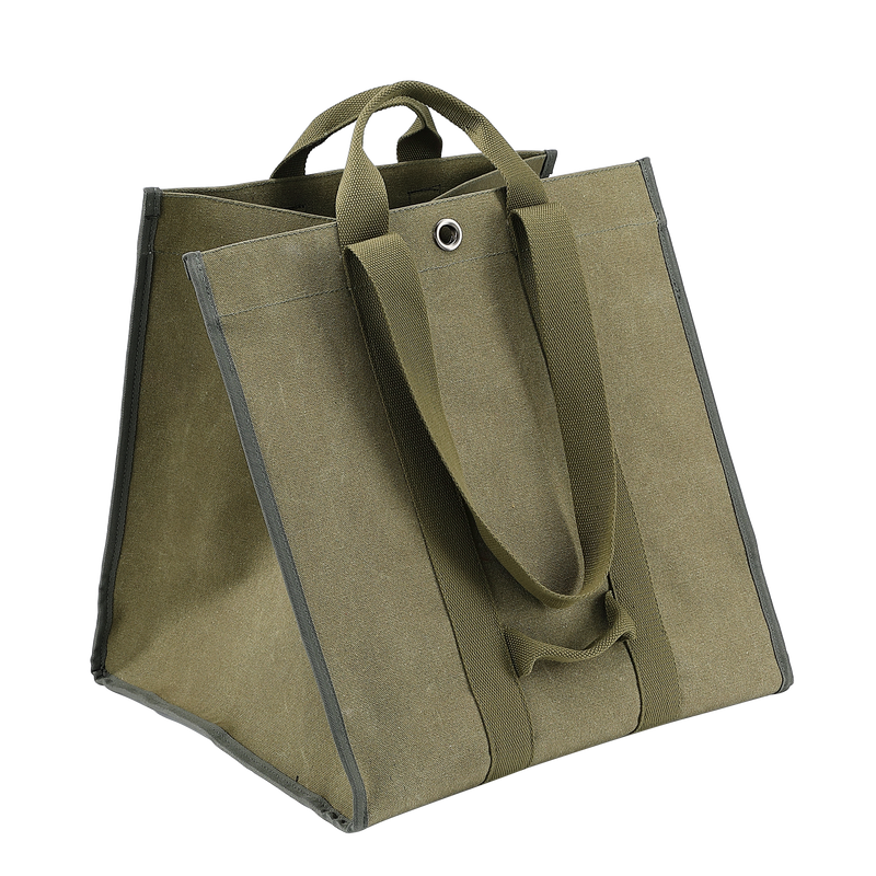Load image into Gallery viewer, BC-400 Firewood Log Carrier Tote Fire Wood Canvas Khaki Durable Easy Carry