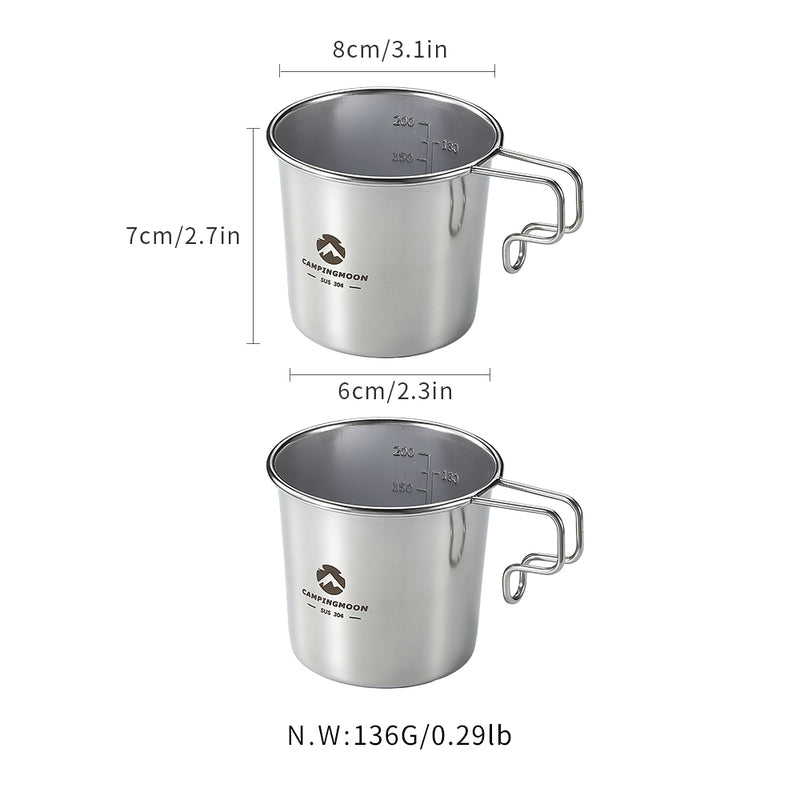 Load image into Gallery viewer, S-190-2p 304 Stainless Steel Small Beer Mug, 7oz (210ml), 2Pcs