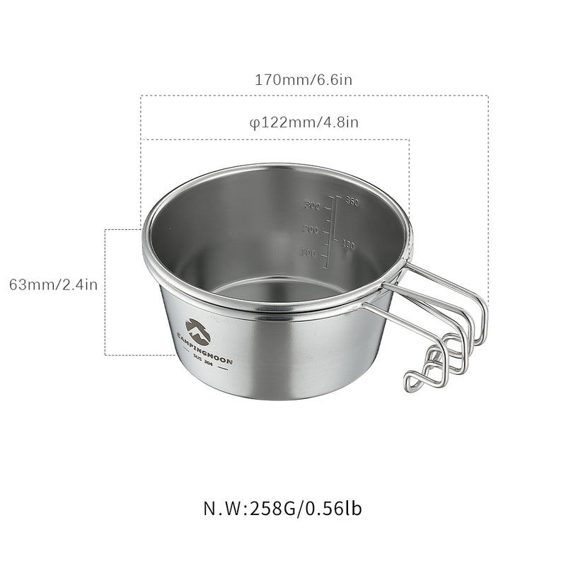 Load image into Gallery viewer, S-360 2-Piece Stainless Steel Deep Sierra Cup with bag, 450ml