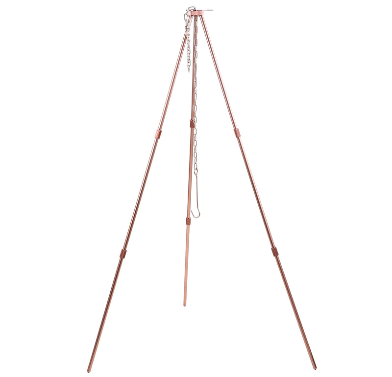 Load image into Gallery viewer, MS-080-BRZ Portable Campfire Tripod - Lightweight Aluminum with Adjustable Chain