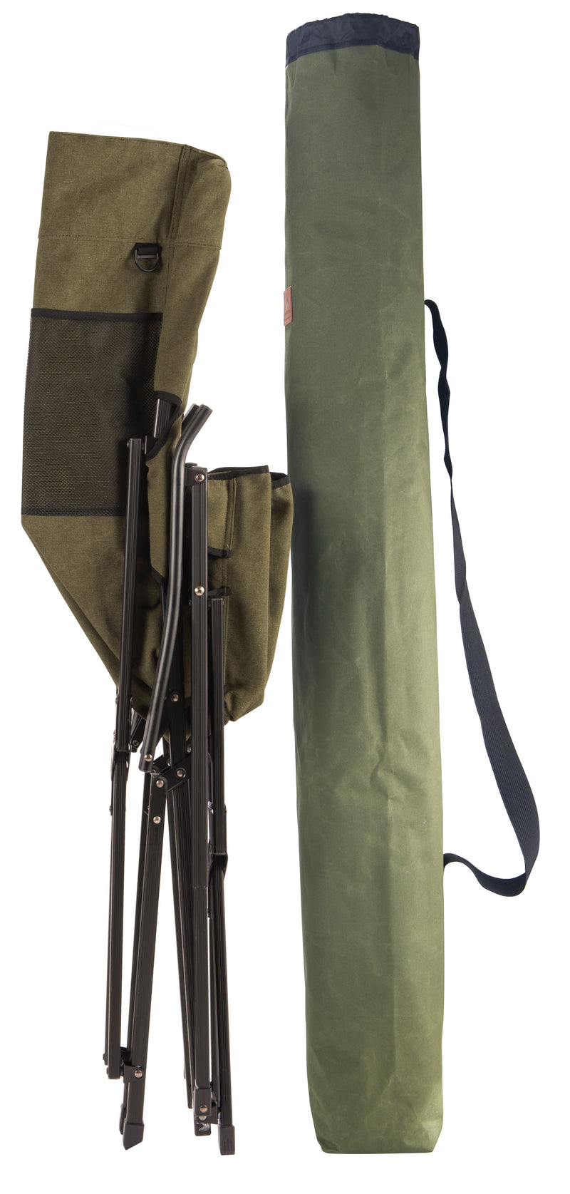 Load image into Gallery viewer, F-1001C-K Foldable Cotton Canvas Camping Chair for Campfire High Back Chair Khaki