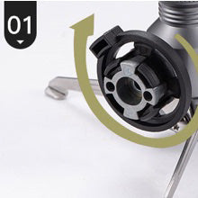 Load image into Gallery viewer, Z23-CB Stand Type Convert Adapter for Butane Gas Fuel Canister, EN417 Lindal Valve Canister