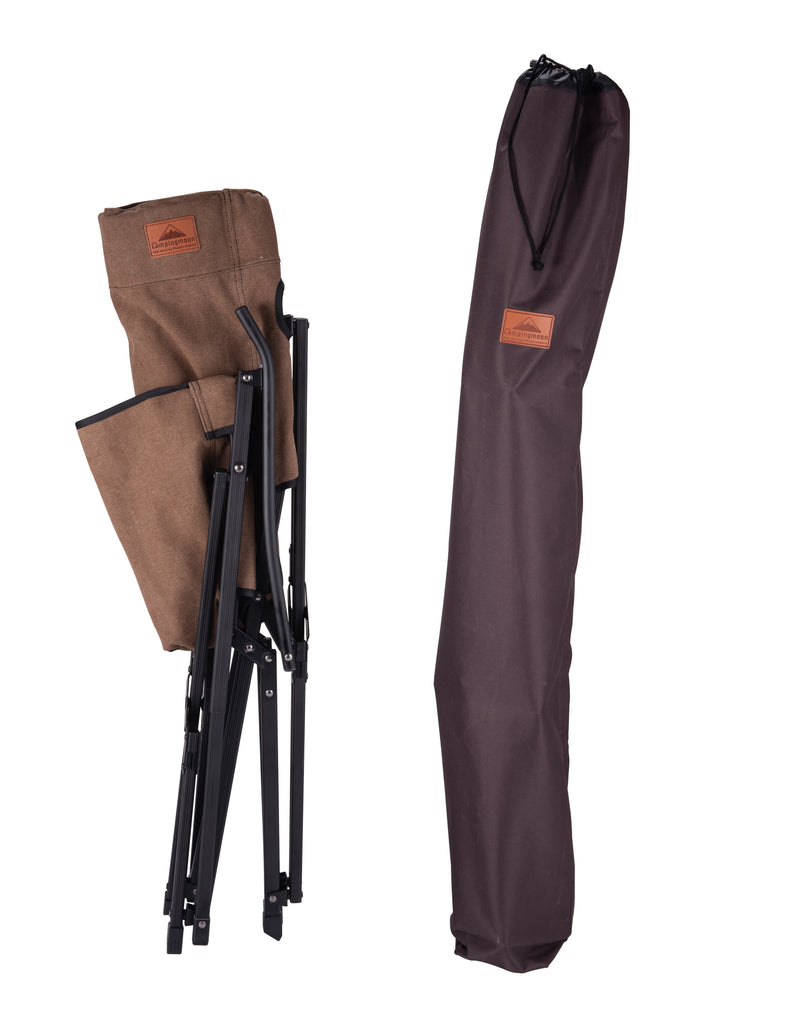 Load image into Gallery viewer, F-1003C-CF Foldable Low Camping Chair - Cotton Canvas in Coffee