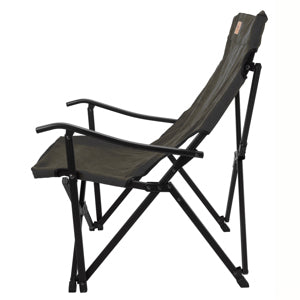 F-1003C-BK Foldable Low Camping Chair - Cotton Canvas in Black
