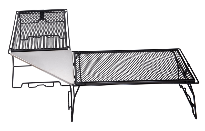 Load image into Gallery viewer, T-238 Campfire Grill Storage Rack Camping Grill Steel Foldable Stackable