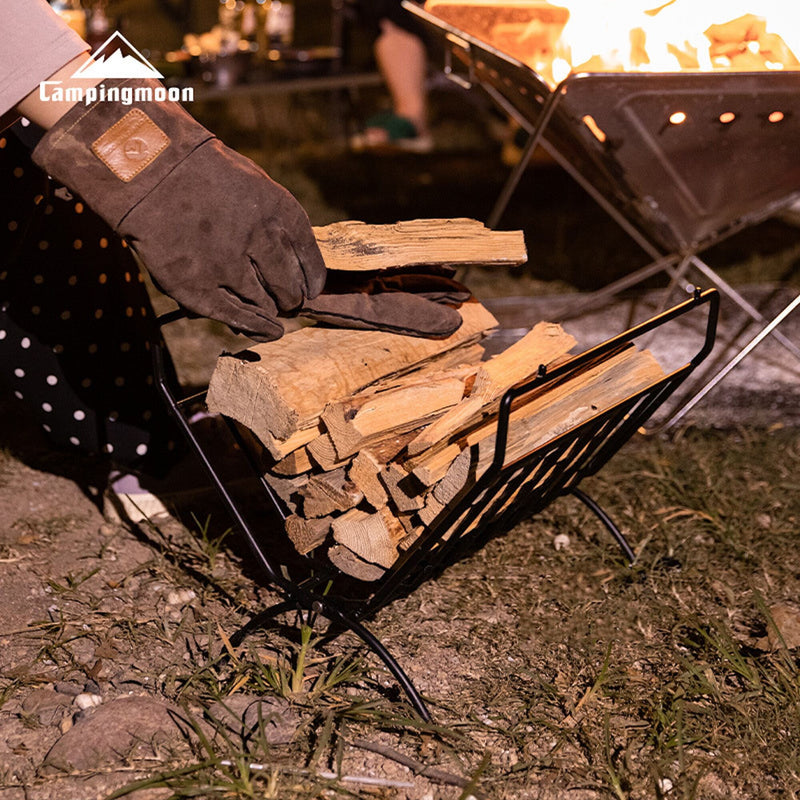 Load image into Gallery viewer, T-285 Small Decorative Steel Firewood Log Rack - Indoor & Outdoor