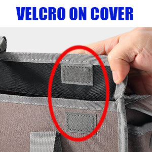 VELCRO ON COVER
Prevent the gear in the bag to fall out.