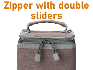Zipper with double sliders
Zipper for convenient opening and closing, and can prevent dust entering the bag.
