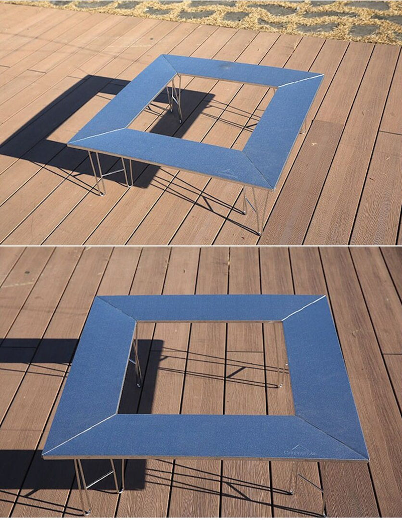 Load image into Gallery viewer, T-503 Camping Grill Table with Canvas Carrying Bag Medium Silver