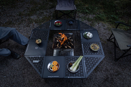 T-2309-C Black Aluminum Field Rack Connecting Top Plate - Half Size with Leaf Design