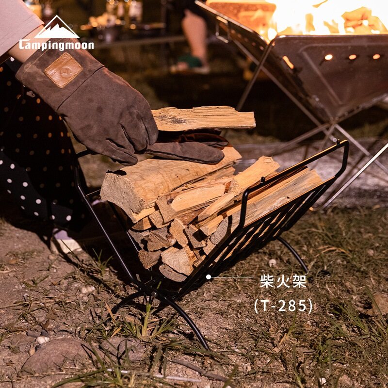 Load image into Gallery viewer, T-285A Small Decorative Firewood Rack Log Rack Indoor Outdoor Steel Log Rack T-285