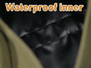Water resistant material inner
Inner is water resistant and has excellent durability due to its increased bending strength. Lightweight and long lasting.