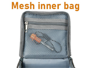 Mesh bag on inside of lid
Can be used as a small container for compression belts, ropes, etc.