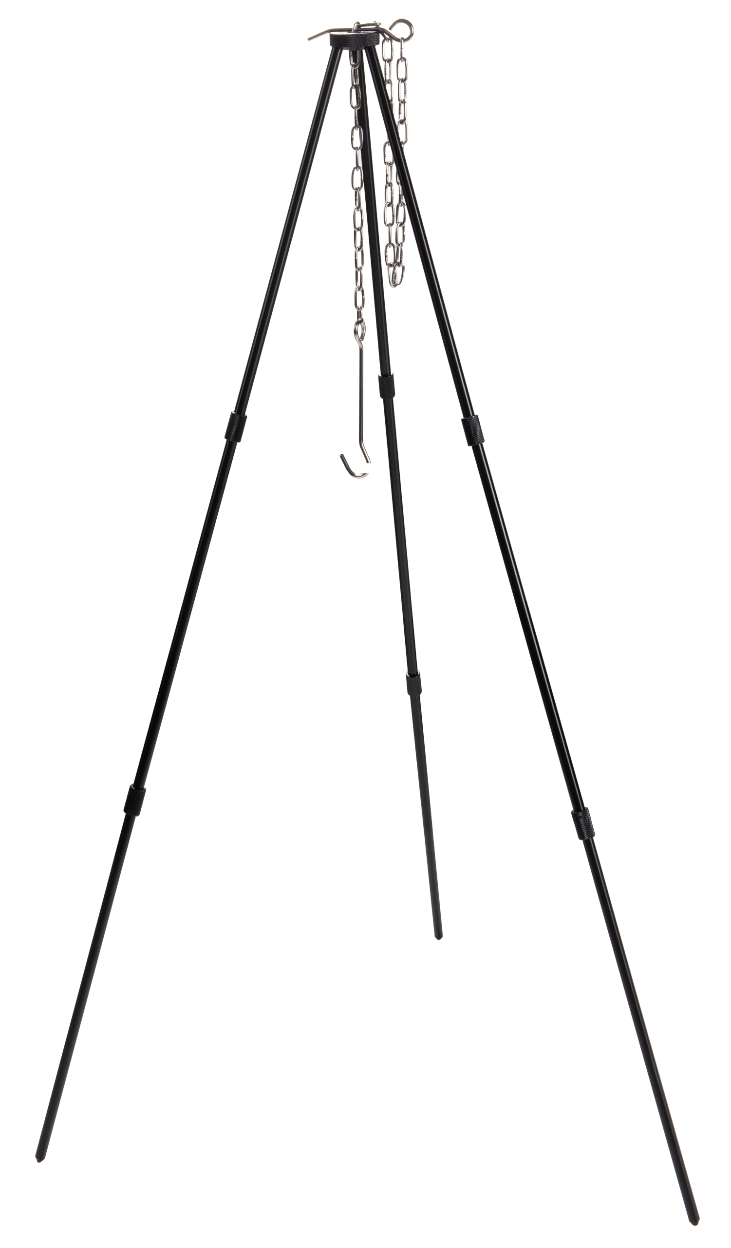 Camping Tripod Bonfire 3-Stage Adjustable 15KG Capacity MS-080-BK