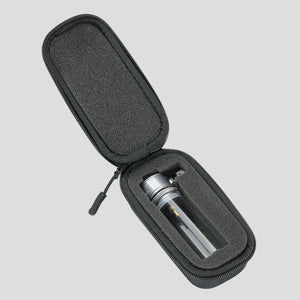 EVA STORAGE CASE
This camping gas lamp is convenient to carry with a EVA storage case.
Built-in urethane foam inside the case can protect gas lamp's glass gloves.