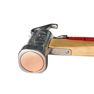 <b>STAINLESS STEEL with BUILT-IN PURE COPPER HEAD</b>
This CAMPINGMOON's camping hammer's head is high quality which uses both stainless steel 420J2 and pure copper.
The internal copper hammer head cushions the impact, decreases shock when hit and reduces arm fatigue.