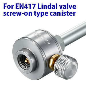 CONNECTION
A tight connection for EN417 Lindal valve canister, screw-on type canister.