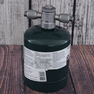 BUILT-IN CHECK VALVE
Equipped with a check-valve (self-sealing valve) & O-ring, therefore it won't leak when connect it to gas canister.
(Note: Be sure to remove the adapter from the canister after using.)