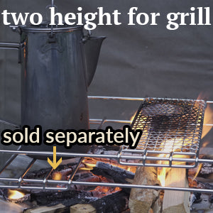 BE USED AS FIRE PITS & CAMPING GRILL
A cooking grid is attached with this fire pit, so you can also use it as a camping grill.
There is two height for putting cooking grid.