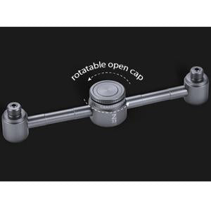 ROTATABLE OPEN CAP
It can also be used as a two-lamp chandelier by attached cap to the middle outlet.