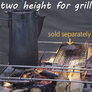 BE USED AS FIRE PITS & CAMPING GRILL
A cooking grid is attached with this fire pit, so you can also use it as a camping grill.
There is two height for putting cooking grid.