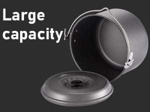 Large capacity
With a capacity of 4L, this campfire pot can be used for meals for 4-6 people.