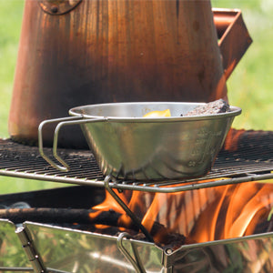 STURDY & HEAT-RESISTING
CAMPINGMOON sierra cup is made by 304 stainless steel, very sturdy.
You can put this camping sierra cup on fire directly for cooking. CAMPINGMOON sierra cup is very convenient for your camping, backpacking, and other outdoor occasions.