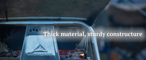 Thick materil & sturdy construture
Use 1mm thick stainless steel for stove body, designed to withstand hard specifications.