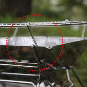 HEIGHT ADJUSTABEL
Adjustable height in two stages of this portable camping grill for your need.
Easy to control the heating power of this portable camping grill during cooking.