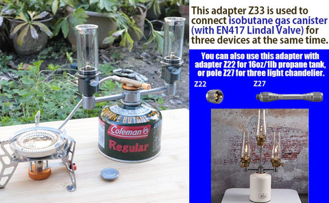 This is a product compatible with isobutane gas canister(with EN417 Lindal Valve).
There are some manufacturers such as Primus, Snow Peak, Soto, EPI, MSR, Jetboil, Gas one etc... who produce such gas cartridge for camping, backpacking, hunting, BBQ, barbecue and other outdoor occasions.