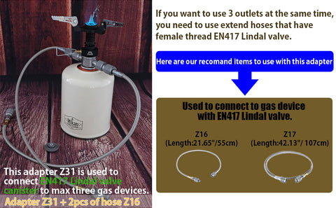 This is a product compatible with EN417 Lindal valve canister which has a screw-on type valve.
There are some manufacturers such as MSR, Gas One... who produce such gas tank/cartridge for camping, backpacking, hunting, BBQ, barbecue and other outdoor occasions.