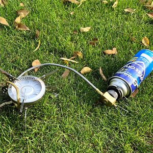 Convenient & Safe to use
・Light weight and easy to carry.
・Easy to connect a butane canister(nozzle bottle) to camping gas device (burner, stove, lantern, etc..) which can be used on a EN417 Lindal Valve canister.
・Useful for reducing overall cost of fuel. Allows you to use a butane canister with a standard screw thread camping/backpacking stove like the Gas one, Soto stove.