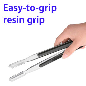 Easy-to-grip resin grip
The resin grip part is safe even if BBQ tongs gets hot due to heat conduction.