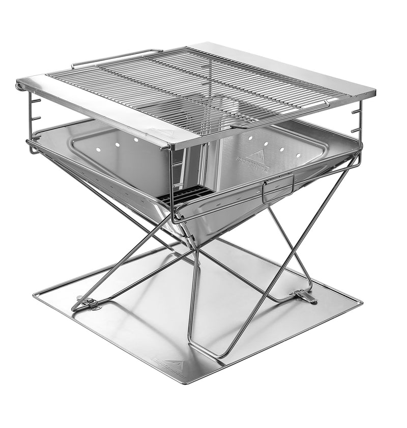 Load image into Gallery viewer, MT-065 Foldable Fire Pit, 24-Inch Heavy-Duty Charcoal Grill with Bag