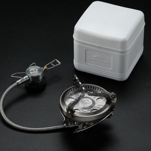 <b>FOLDABE, EASY TO CARRY & STORAGE</b>
You can fold the stove and put it into storage case. Very convenient to carry with.
The hose is made of stainless steel, durable and flexible.
Flow regulator is equipped to adjust the flow rate of gas fuel.